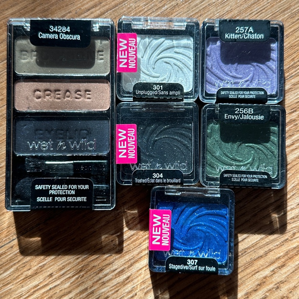 NWT Wet N Wild eyeshadow lot of 6